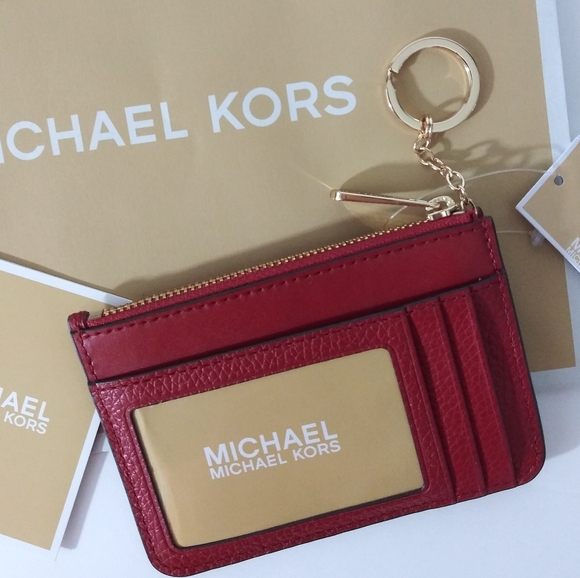 NWT MICHAEL KORS LEATHER FULTON SM ID CARD CASE - Picture 2 of 7
